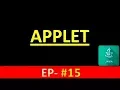 Java Tutorial 15 APPLET