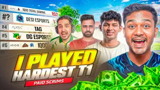 I PLAYED HARDEST ESPORTS T1 PAID SCRIM 🤯 Ft. DG ESPORTS 