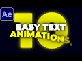 10 Text Animations in After Effects 10 Title Animations After Effects Tutorial