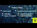 Constant and Declaring Variables in QBasic
