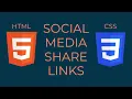 How to make Social Share buttons - basic HTML and CSS Web Development Projects for Beginners