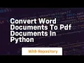 Convert word documents to pdf documents in python