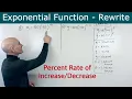 Rewrite the Function to Determine if it is Exponential Identify Percent Rate of Change