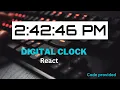 Create a Digital Clock with ReactJS React Mini Project