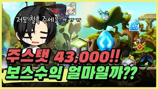 메이플스토리 주스탯 43000이면 주간보스수익은 어느정도일까 