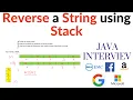 Reverse String Using Stack data structure java