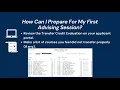 How To Prepare For Your First Advising Session