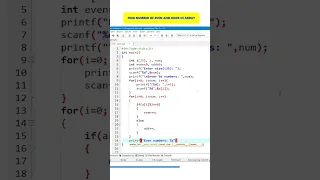 C Find number of even and odd numbers in array