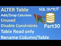 SQL in Amharic Part30 - ALTER TABLE ADD COLUMN ADD CONSTRAINTS RENAME COLUMN RENAME COLUMN UNUS