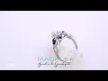 A 14K White Gold Sapphire And Diamond Engagement Ring By Vera Wang