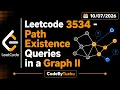 LeetCode 3534 Path Existence Queries in a Graph II Java Solution Binary Lifting CodeByTushu