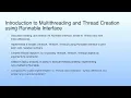 Introduction to Multithreading and Thread Creation using Runnable Interface Lecture 28 Multithre
