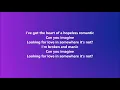 Sam Fischer - Hopeless Romantic (Lyric Video)