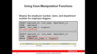 SQL language single row function part 1 character