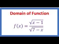 Challenge Q1 Domain of Function Quotient of Radicals IB Grade 10