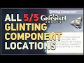 All 5 Glinting Component Locations Genshin Impact