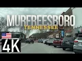 Road Tour of Murfreesboro Tennessee in 4K - Downtown Murfreesboro Area