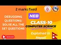 class 10 qbasic debugging NEB Computer Science
