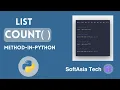 MM Python List Count Method Explained Count Occurrences in a List