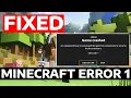 How To Fix Minecraft Error Code 1