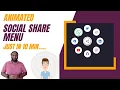 Animated Social Share Menu in just 10 min Gujarati HTML CSS Javascript Magic share button