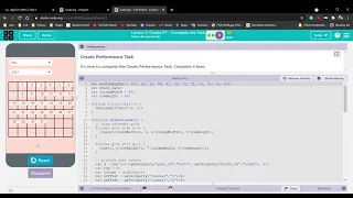 Code org CSP Unit 8 Create PT Prep 20 21 Create PT Complete the Task