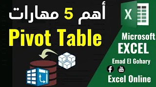 Pivot Tables In Excel 5 من أهم مهارات الجداول المحوريه فى الاكسل 