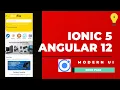 Ionic 5 Angular 12 Modern UI Home Page