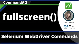 fullscreen Command - Selenium WebDriver