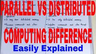 Parallel Computing vs Distributed Computing Difference between Parallel and Distributed Computing