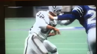 Bo Jackson runs over Brian Bosworth