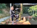 Monkey Kaka takes her dad for a walk around the place where she lives