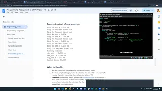 Python Socket Programming UDP Pinger Client Server Simulation on Linux Mininet Virtual Machine
