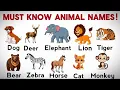 Download Lagu 70 Animal Names in English | Common Animals with Pictures
