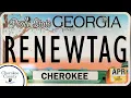 Cherokee County Ga Tag Renewal Process