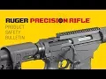 Ruger Precision Rifle Safety Bulletin