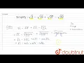Simplify sqrt2 - sqrt 18 sqrt 27