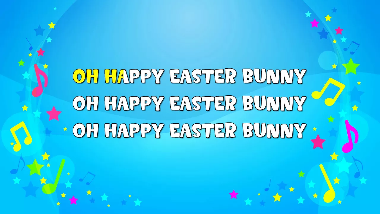 Happy Easter Bunny | Sing A Long | Nursery Rhyme | KiddieOK