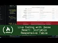 React Sortable Responsive Table - Live Coding with Jesse