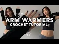crochet arm gloves easy tutorial beginner winter christmas gift ideas