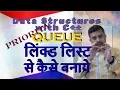 Priority Queue Implementation using Linked List in C with example in Hindi By Studies Studio