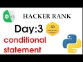 hacker rank day 3 solution with python conditional statement in python 30 days of code