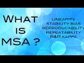 what is MSA linearity stability bias repeatability reproducability variable attribute study
