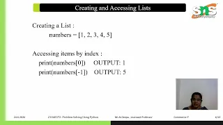 Types of Python-Lists Problem Solving using Python SNS Institutions