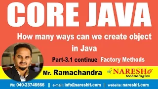 How many ways can we create object in Java Part 3 1 continue Factory Methods Core Java Tutorial