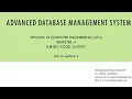 ADBMS Unit 2 Lecture 4 Iterative Control Sequential Control Transaction Control in
