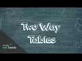 Two Way Tables
