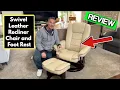 Swivel Ottoman Bonded Leather Recliner Chair and Foot Rest REVIEW