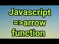 Arrow Function JavaScript Hindi