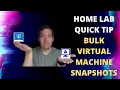 Home Lab Quick Tip - Create Bulk Virtual Machine Snapshots with PowerShell